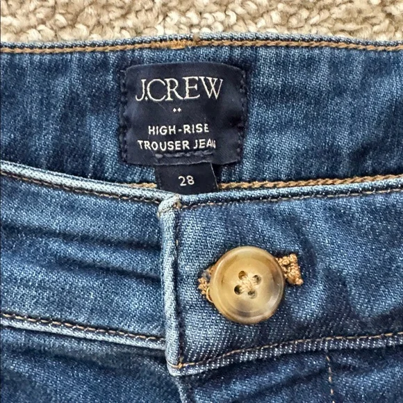 J. Crew Factory Dark Blue High-Rise Trouser Jeans - Picture 10 of 12